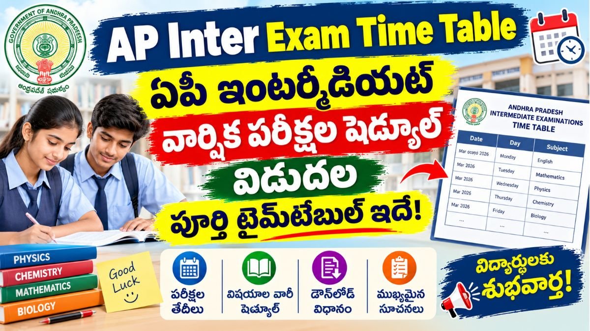 AP Inter Exam Time Table